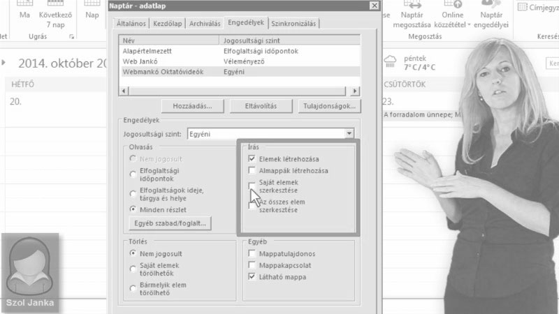 Outlook Oktatóvideó, Naptár, , Naptár megosztása, Naptár megosztása, több naptár használata.