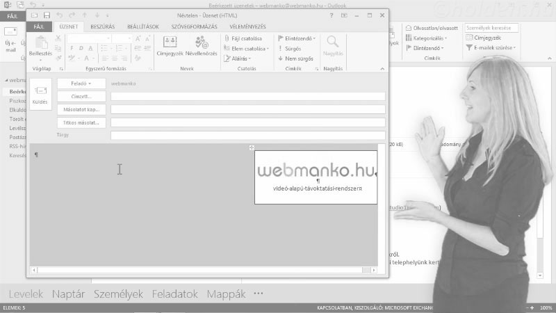 Outlook Oktatóvideó, Levelezés, , Levélpapír, Egyedi levélpapír megtervezése.