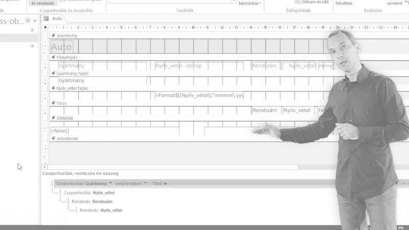 Access Oktatóvideó, Jelentés, , Jelentésvarázsló, Jelentés létrehozása táblára vagy lekérdezésre alapozva.
