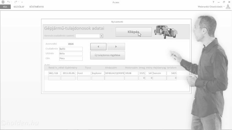 Access Oktatóvideó, Csoportmunka, , Továbbfejlesztés, Adatbázis továbbfejlesztése MS-SQL szerveres környezetben.