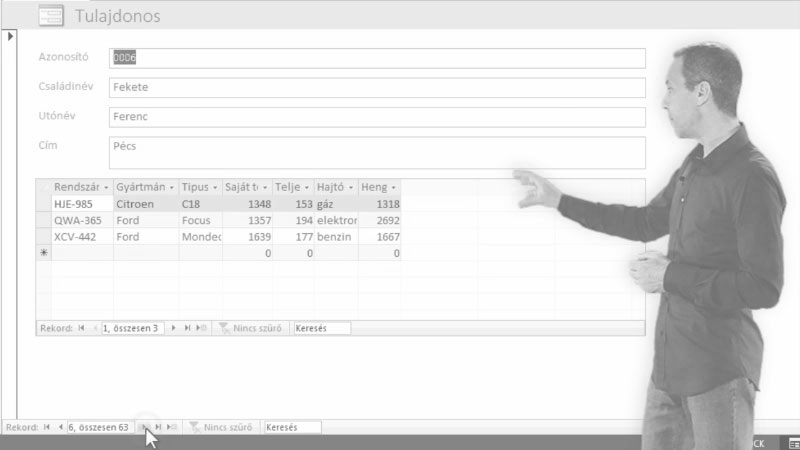 Access Oktatóvideó, Űrlap, , Űrlapvarázsló, Oszlopos elrendezésű űrlap táblára vagy lekérdezésre építve.