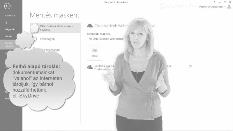 Powerpoint Oktatóvideó, Diatartalom I., munkaterület testreszabása
élőfej és élőláb
alakzatok rajzolása és transzformációk
grafikus és bekezdés szöveg
képek beszúrása és formázása, Munkaterület, Nézetek, diaelrendezés, élőfej/láb, Mentés